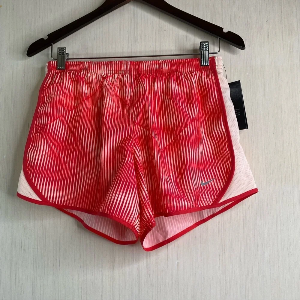NWT Nike Girl’s Dri-Fit Running Red Striped Athletic Shorts Size XL